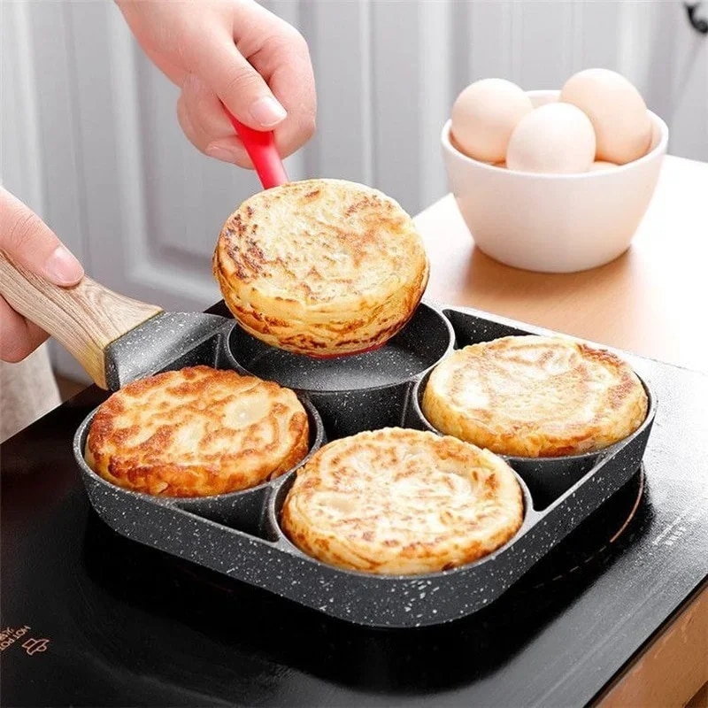 24 hole frying pot pan thickened omelet pan non stick egg pancake steak pan cooking egg ham breakfast maker kitchen cookware 6999