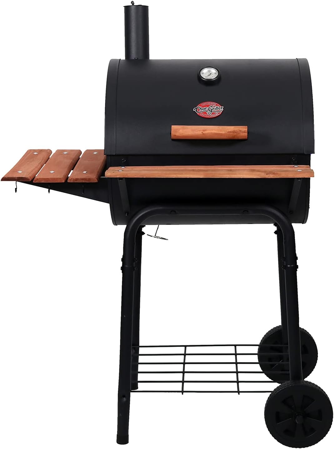 Char-Griller E2123 Wrangler 635 Square Inch Charcoal Grill/Smoker, Black