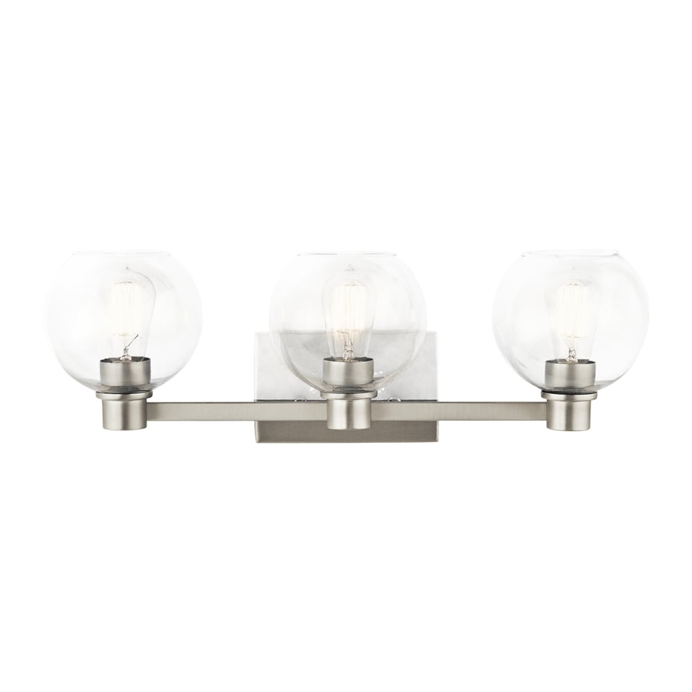 Kichler 45894NI Harmony 24.5-in 3-Light Brushed Nickel Transitional Vanity Light
