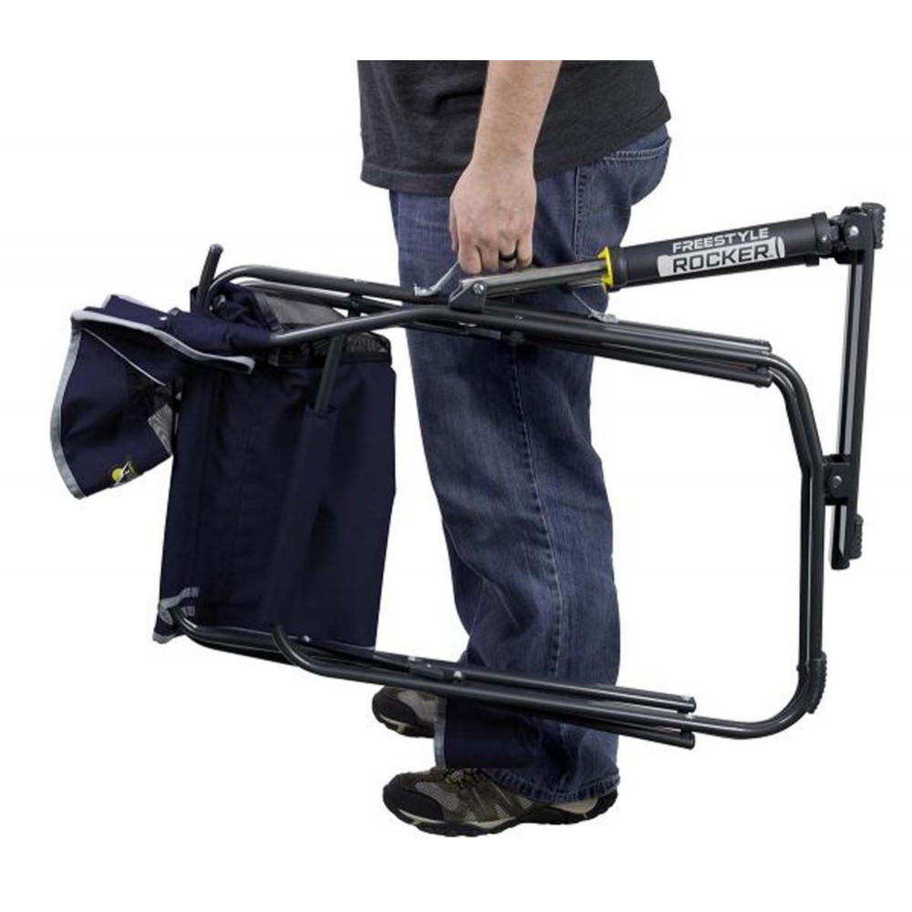 GCI Outdoor Freestyle Rocker Portable Rocking Chair & Outdoor Camping Chair, Black