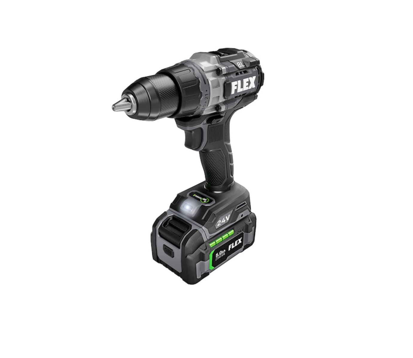 FLEX FXM204-2B 24V Drill Driver With Turbo Mode And Quick Eject Impact Driver Kit with Soft Case (2 Li-ion Batteries Included and Charger Included)