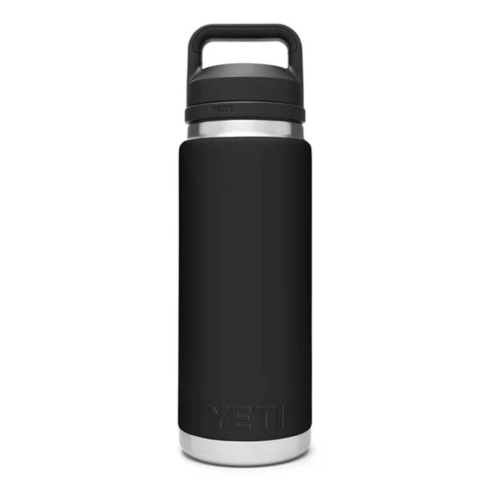 YETI Rambler 26 oz Bottle, Vacuum Insulated, Stainless Steel with Chug Cap, Black