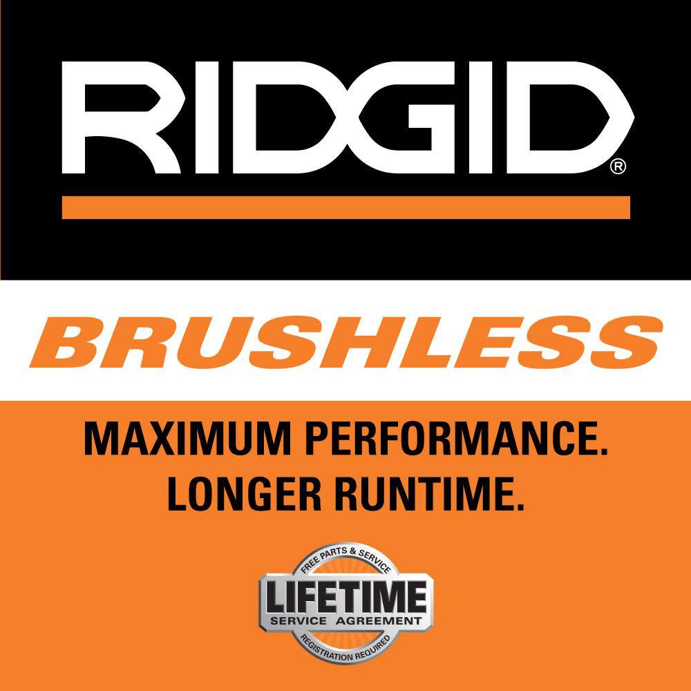 RIDGID R09891B-AC87004 18V Brushless Cordless 18-Gauge 2-1/8 in. Brad Nailer with 4.0 Ah Lithium-Ion Battery