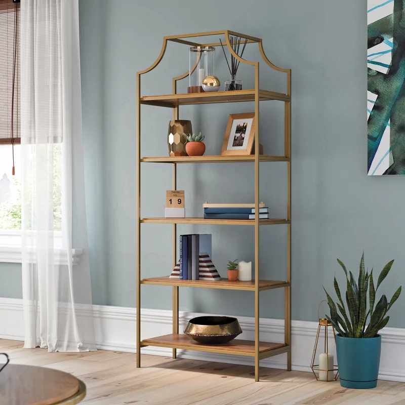 Trent Austin Design Chiasson 70.88” H x 30” W Etagere Bookcase – Sindoori Mango