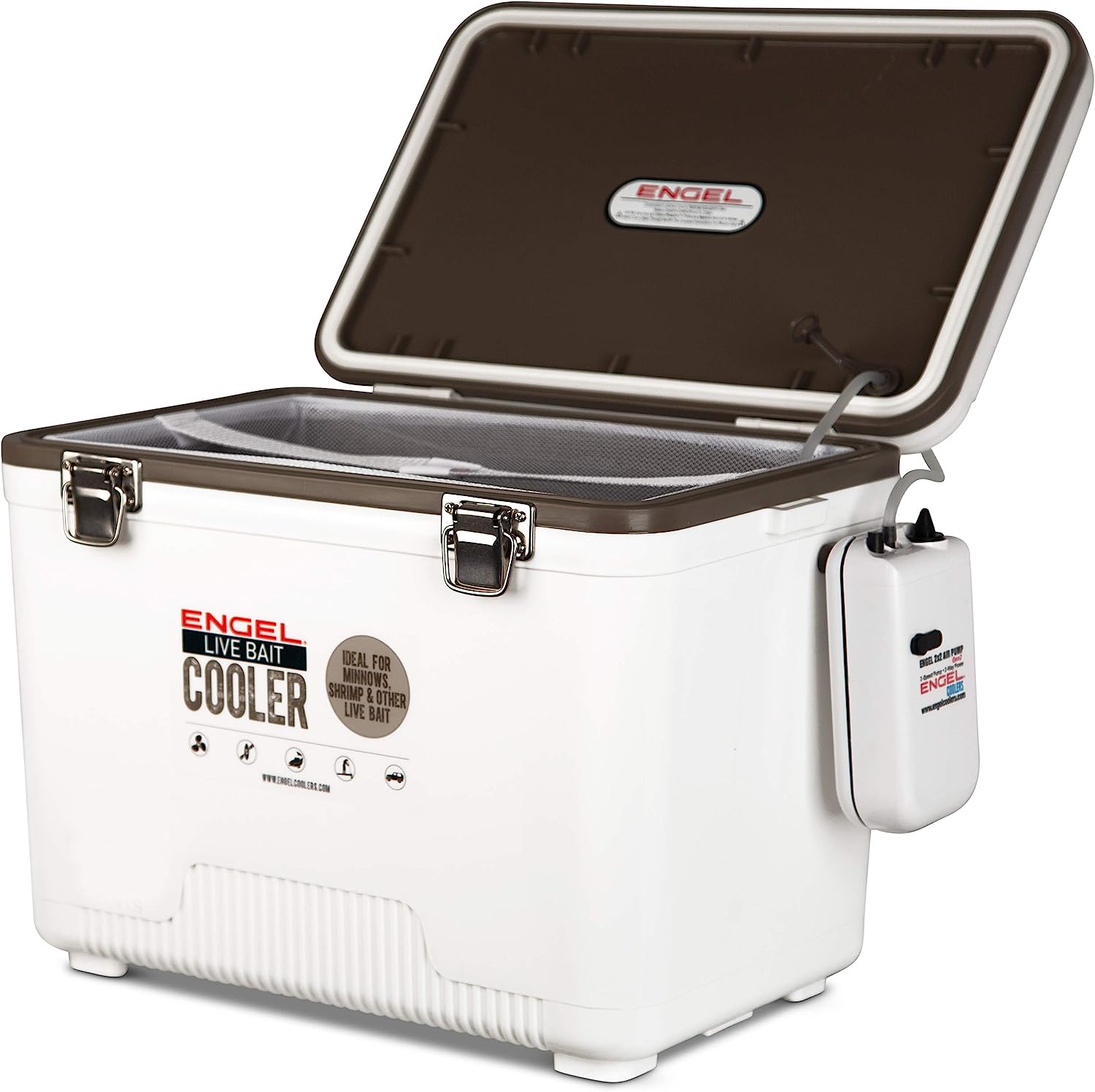Engel 30 Qt Live Bait Cooler, White