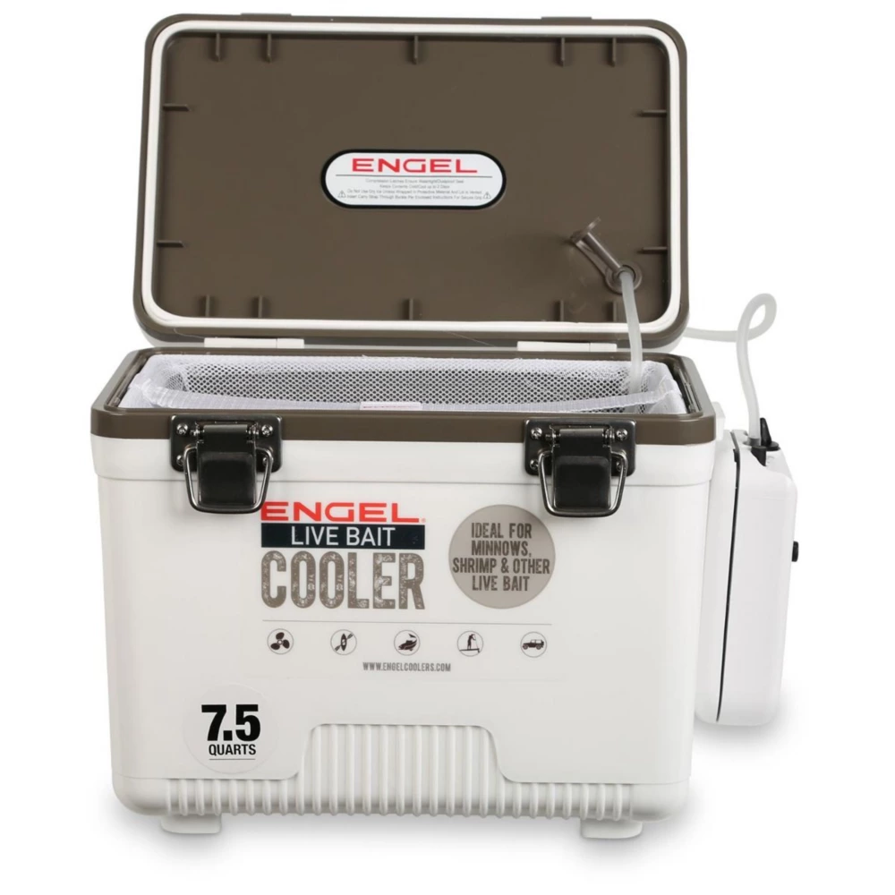 Engel 7.5 Qt Live Bait Cooler, White