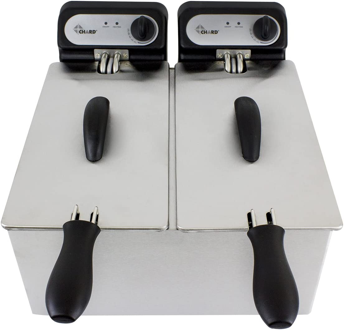 CHARD DF-6E, Dual Tank Deep Fryer, Stainless Steel, 6 liter, 1500 watts