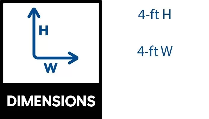 WamBam Fence 4-ft H x 4-ft W White Vinyl Flat-top Fence Gate Kit