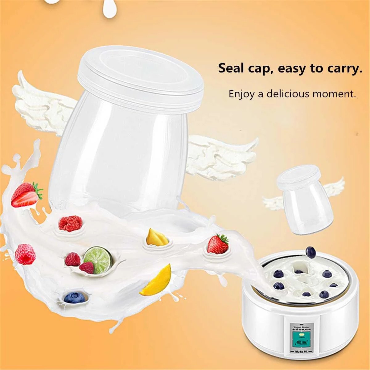 15l yogurt maker automatic multifunctional yogurt machine stainless steel liner natto rice wine yogurt machine with 7 cups 220v 6465