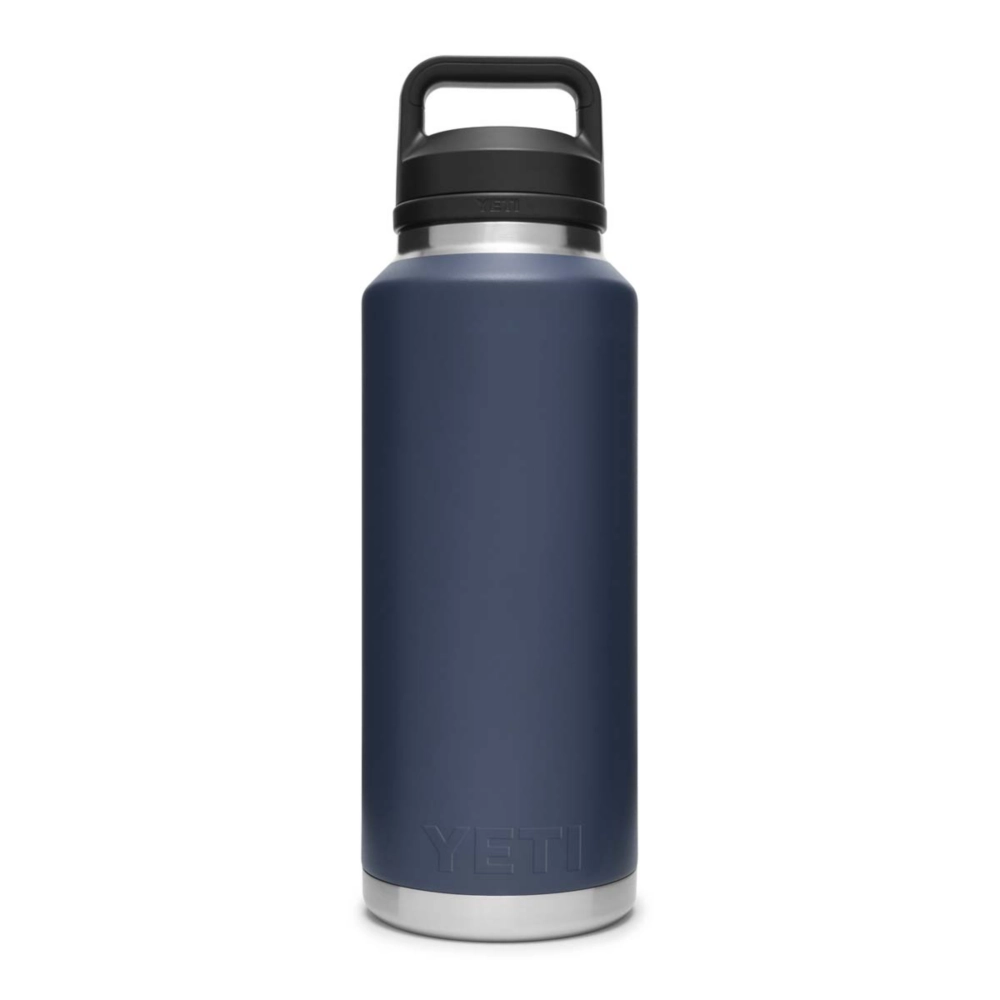 YETI Rambler 46 oz Bottle, Vacuum Insulated, Stainless Steel with Chug Cap, Navy