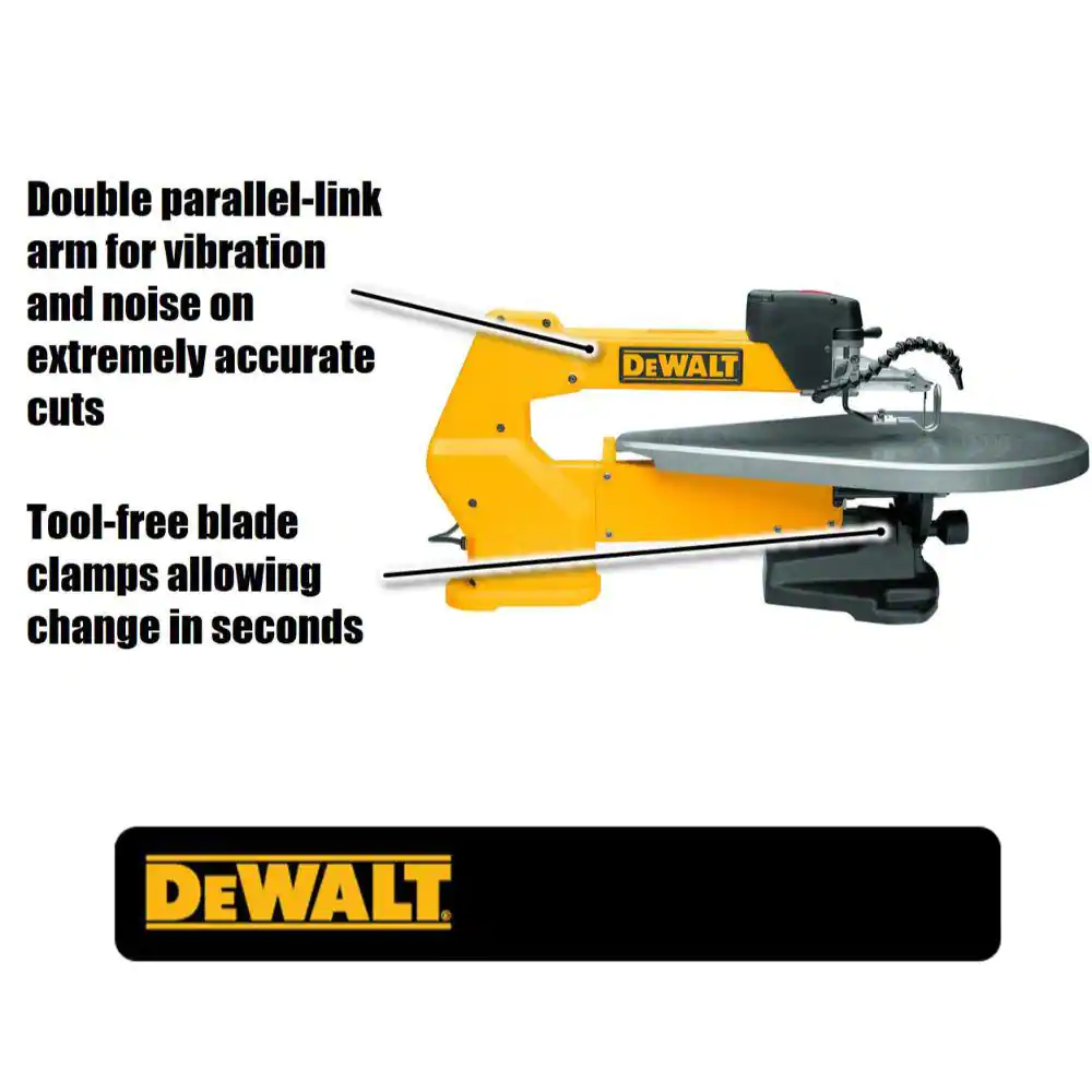 DEWALT DW788 20-in 1.3-Amp Variable Speed Corded Scroll Saw