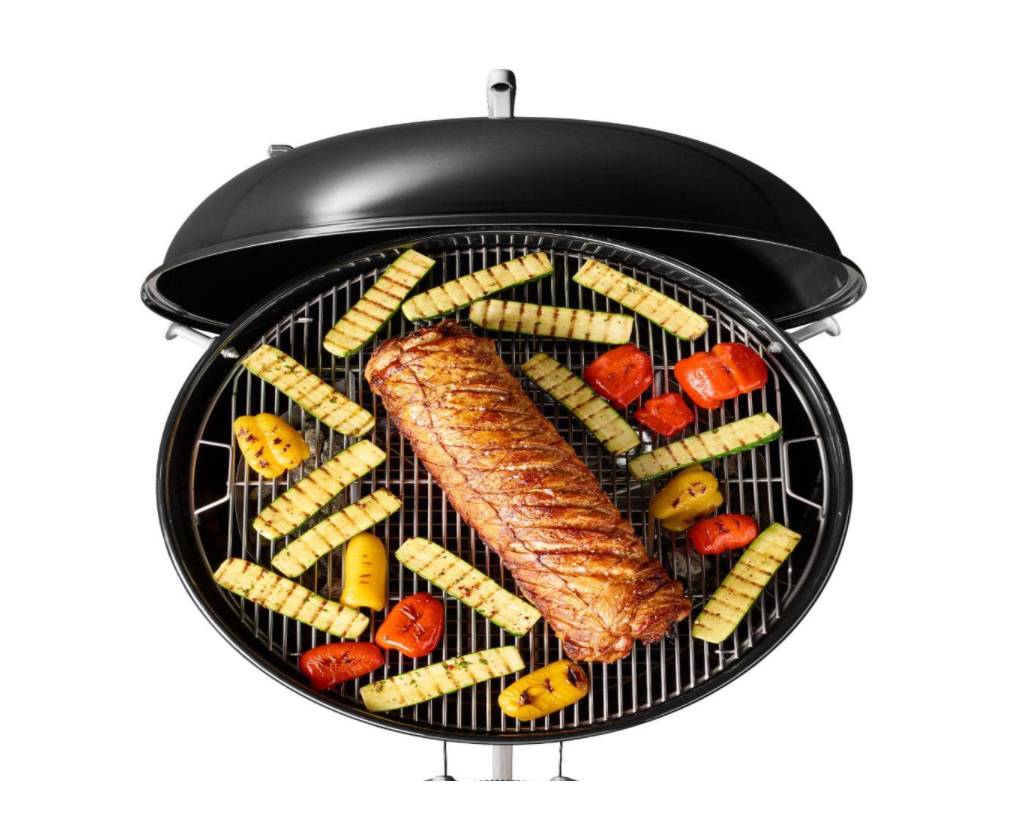 Weber 14407001 22 in. Original Kettle Premium Charcoal Grill in Green with Built-In Thermomete