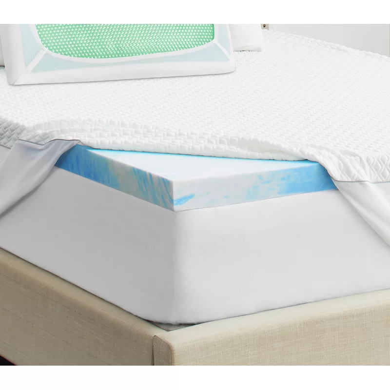 Sealy 3 in. Medium Gel Memory Foam Queen Mattress Topper F02-00146-QN0