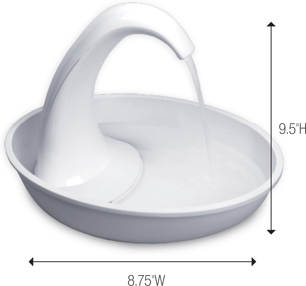 Pioneer Pet Swan Cat Drinking Fountain, White