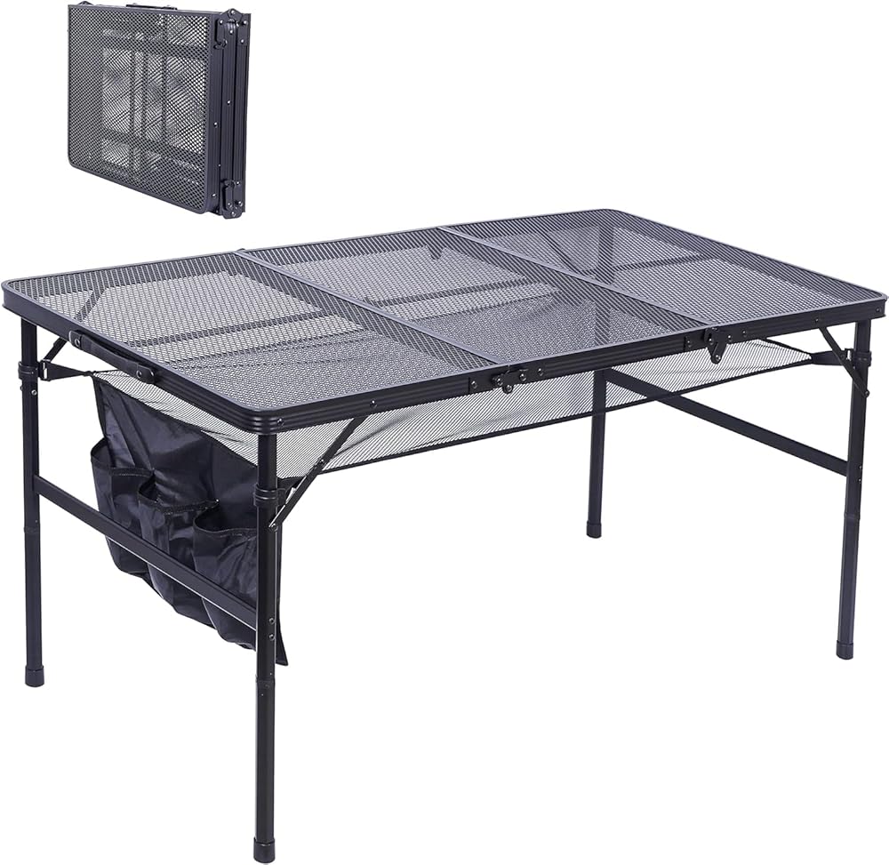 Charcoal Grill, Portable Charcoal Grill + Table for Grill, Outdoor Table, Camping Table, Outdoor ...