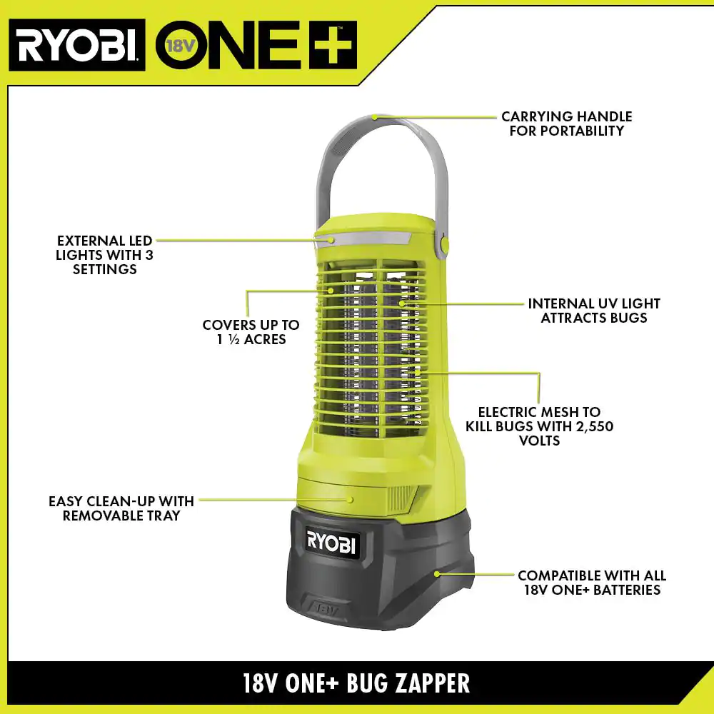 RYOBI P29014BTLVNM ONE+ 18-Volt Cordless Bug Zapper (Tool Only)