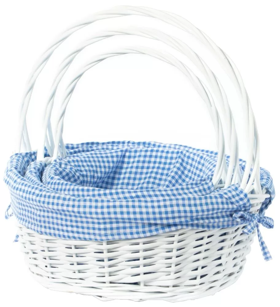 Vintiquewise 15.5-in W x 16.75-in H x 15.5-in D White Wicker Collapsible Stackable Basket