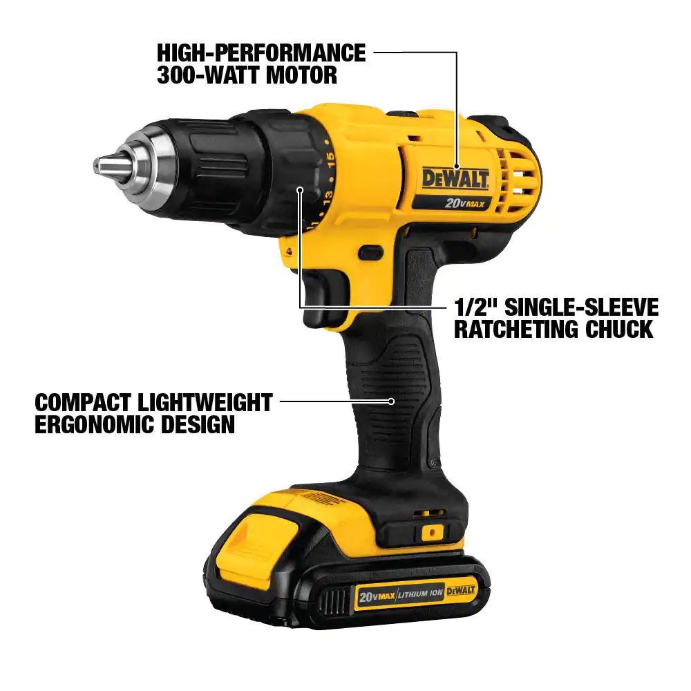 DEWALT DCK466D2 20-Volt MAX Cordless Combo Kit (4-Tool) with (2) 20-Volt 2.0Ah Batteries & Charger