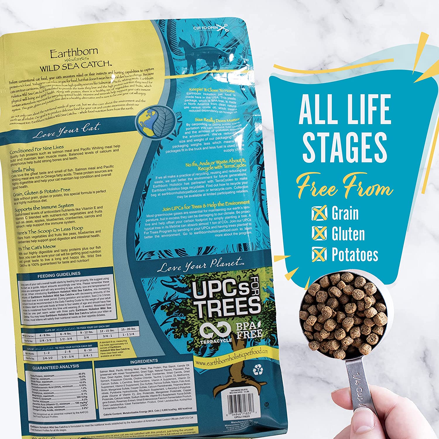 Earthborn Holistic Wild Sea Catch Grain Free Natural Cat Food 14 Pound (Pack of 1)