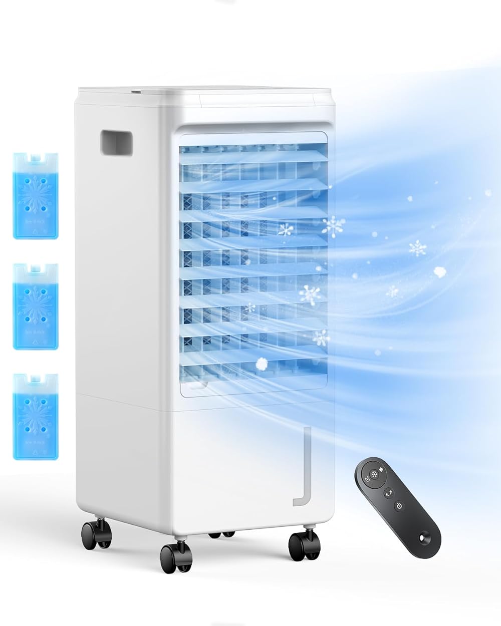 Evaporative Air Swamp Cooler, 22-inch Oscillating Fans that Blow Cold ...