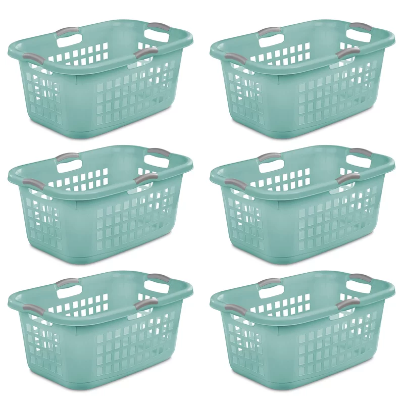Sterilite 2 Bushel Ultra wasmand, groot, kunststof met comfortabele
