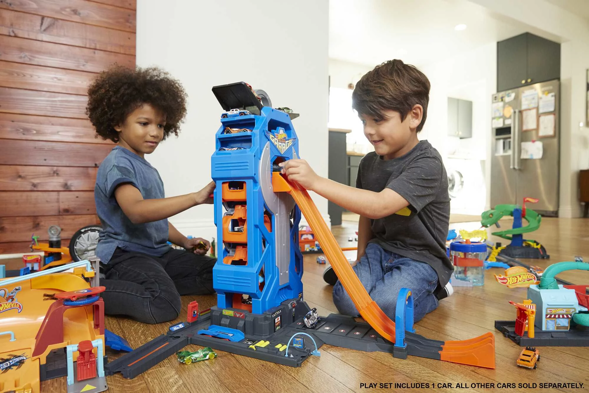 Hot Wheels Mega Garage Car Vehicle Playset, Stores More Than 35 Vehicles