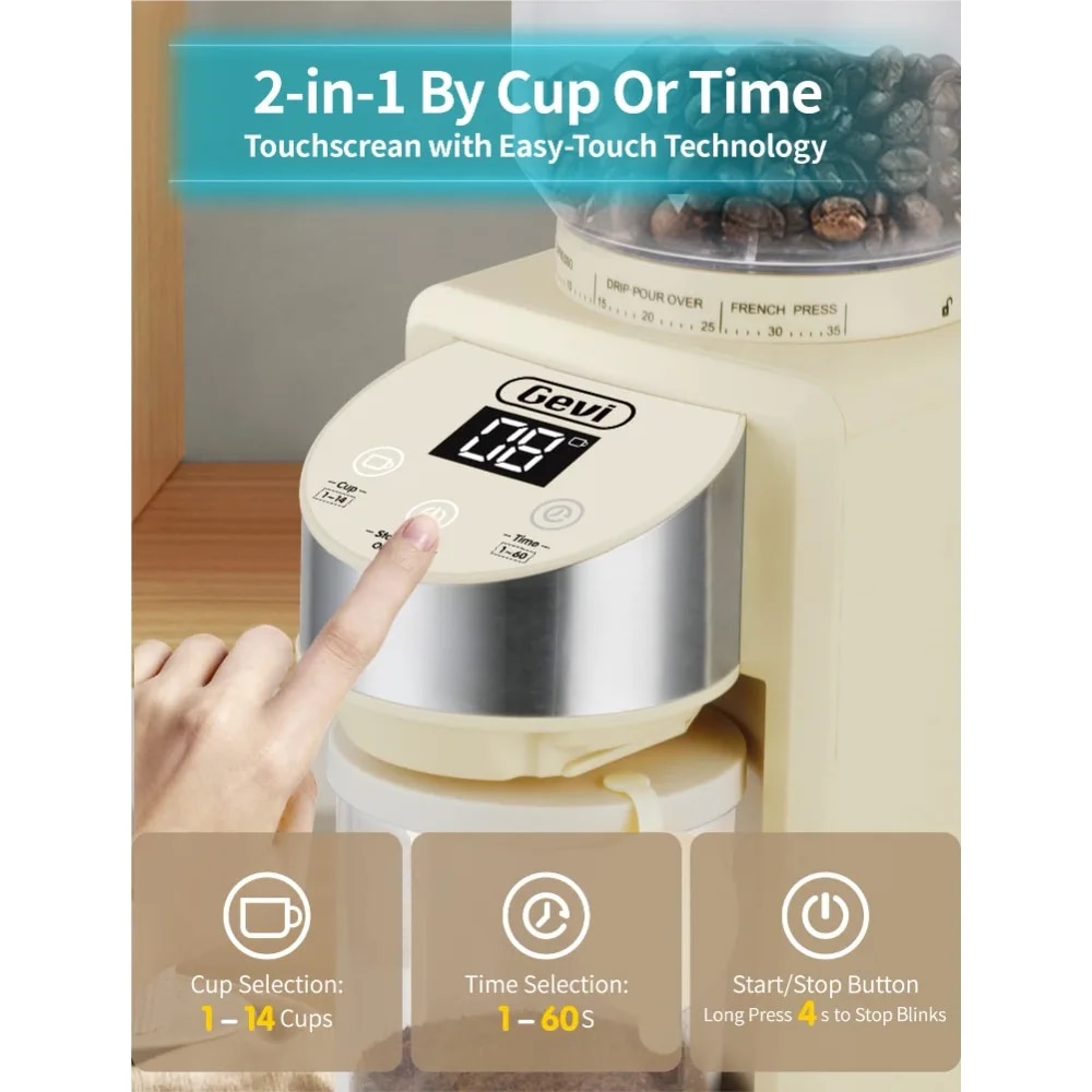 2023 new electric burr coffee grinder with 35 precise grind settings 6930