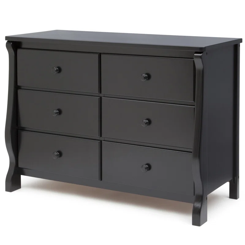 Delta Children 70816-001 Universal 6 Drawer Dresser, Greenguard Gold Certified, Black