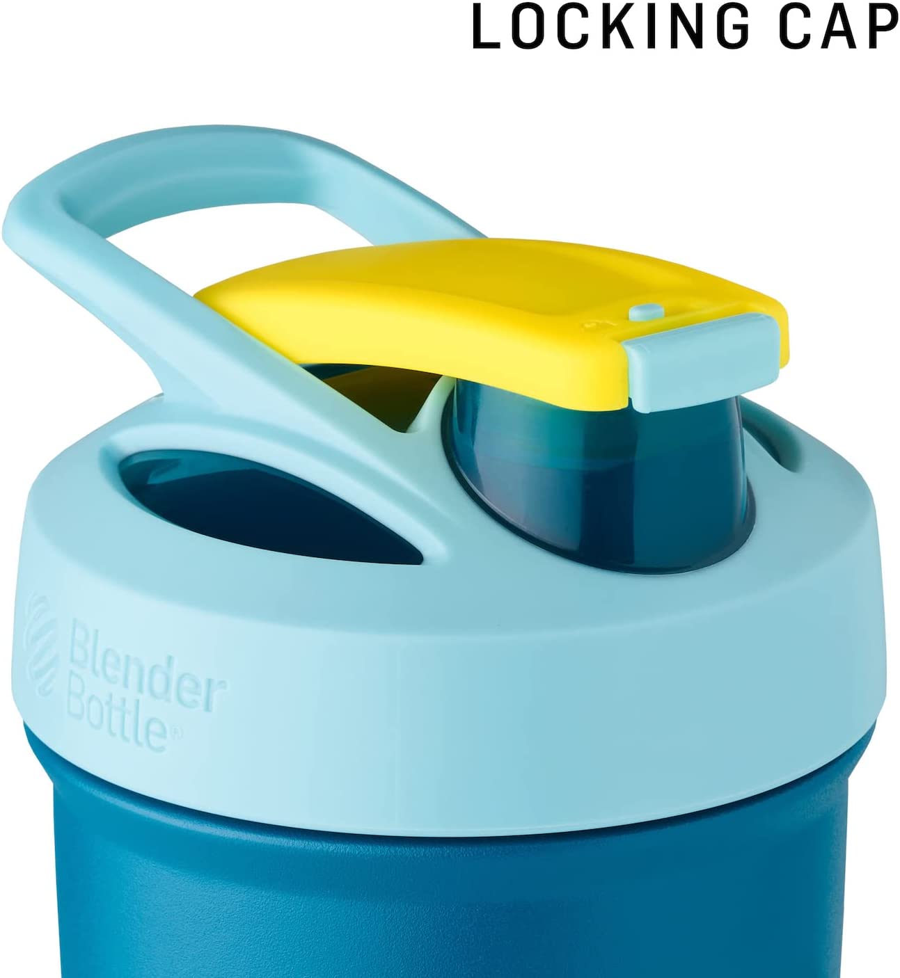 BlenderBottle Marvel Strada Shaker Cup Insulated Stainless Steel Water Bottle with Wire Whisk, 24-Ounce, Thor Hammer