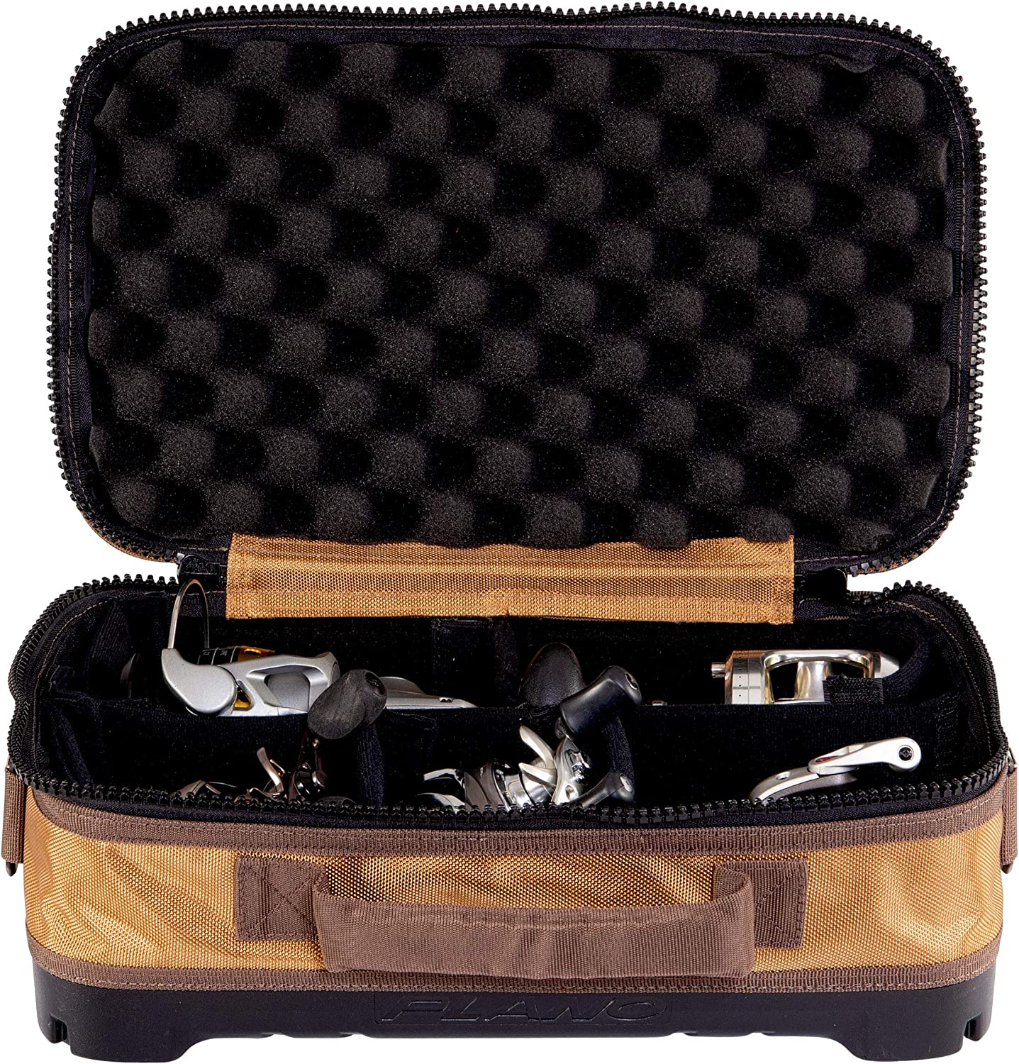 Plano Molding Guide Series Reel Locker | Revolutionary Molded top and Bottom for Extra Rigidity to Keep Expensive reels Protected, Brown/Black, One Size