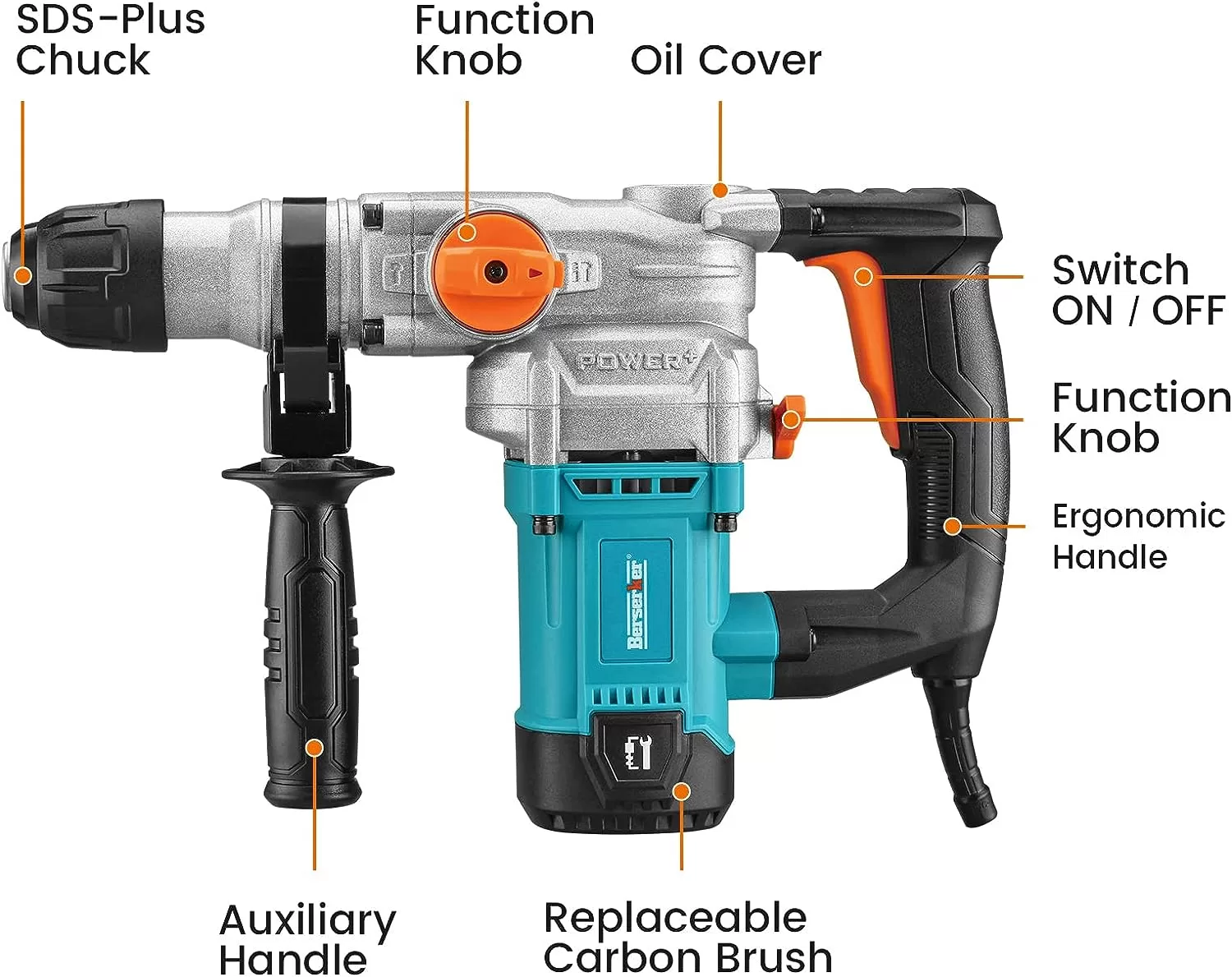 Berserker 1-1/8′′ SDS-Plus Rotary Hammer Drill