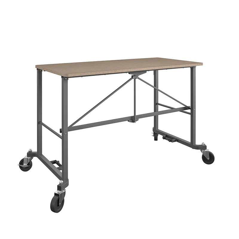 Cosco 66720DKG1E Smartfold Portable Folding Work Desk with MDF Work Top (Gray, 350 lbs.)