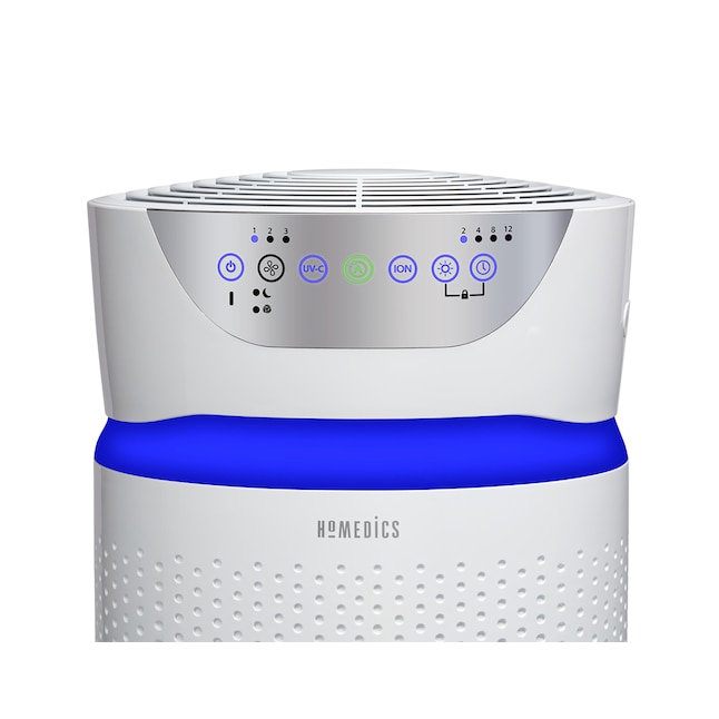 HOMEDICS  5-Speed (Covers: 345-sq ft) Ionic White HEPA Air Purifier ENERGY STAR