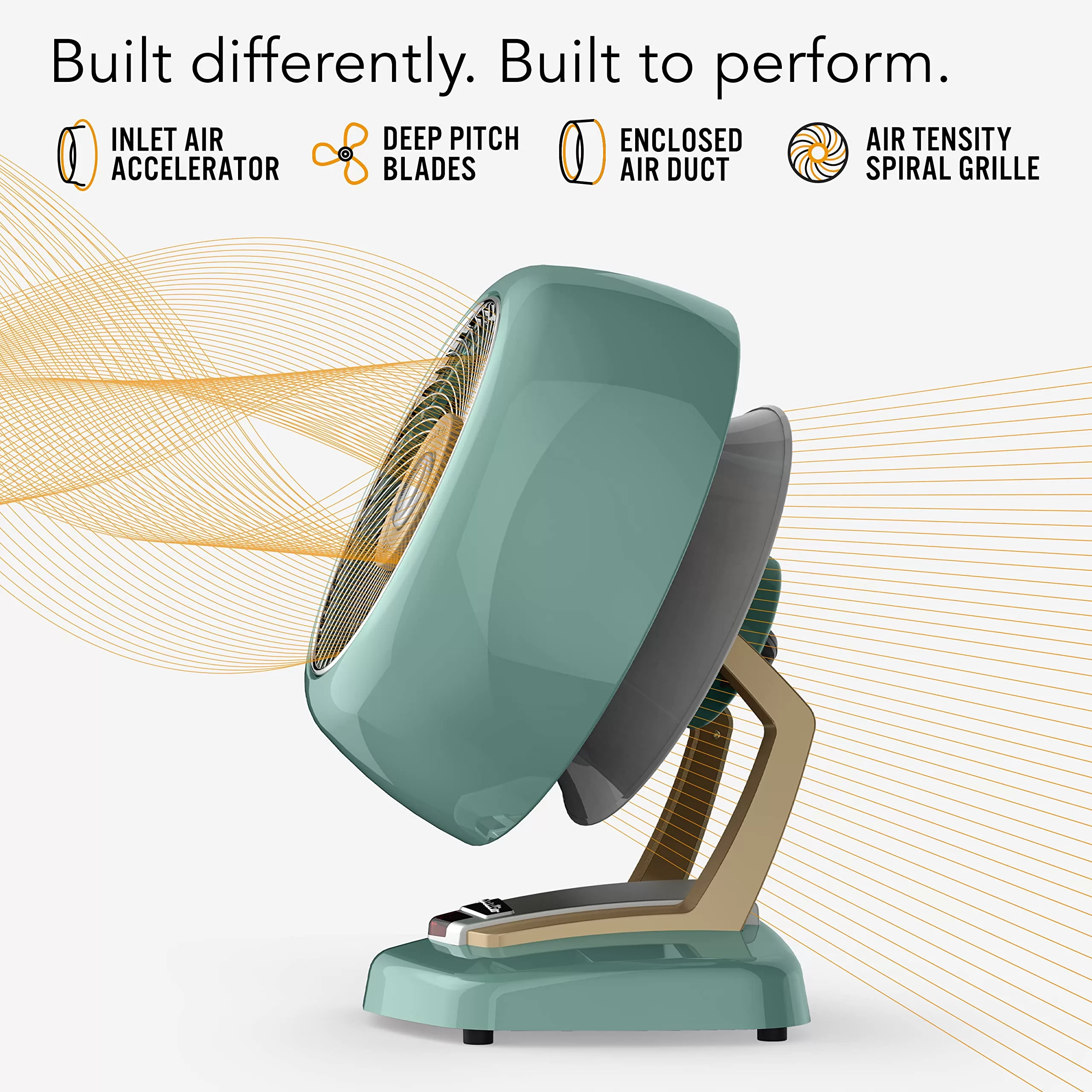 Vornado VHEAT Vintage Metal Heater, Green, Whole Room