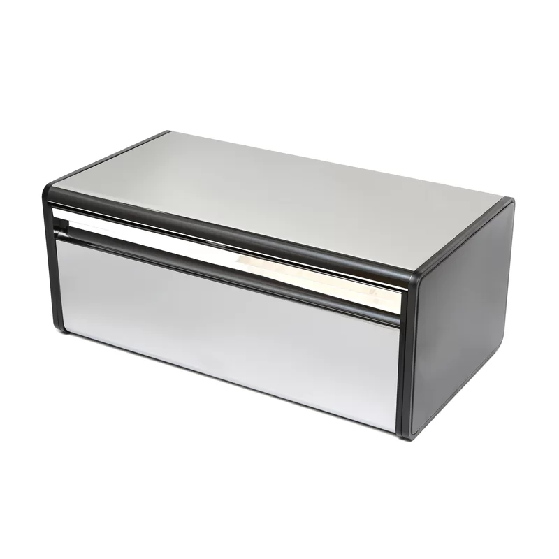 Brabantia 163463 Fall Front Brilliant Steel Bread Box