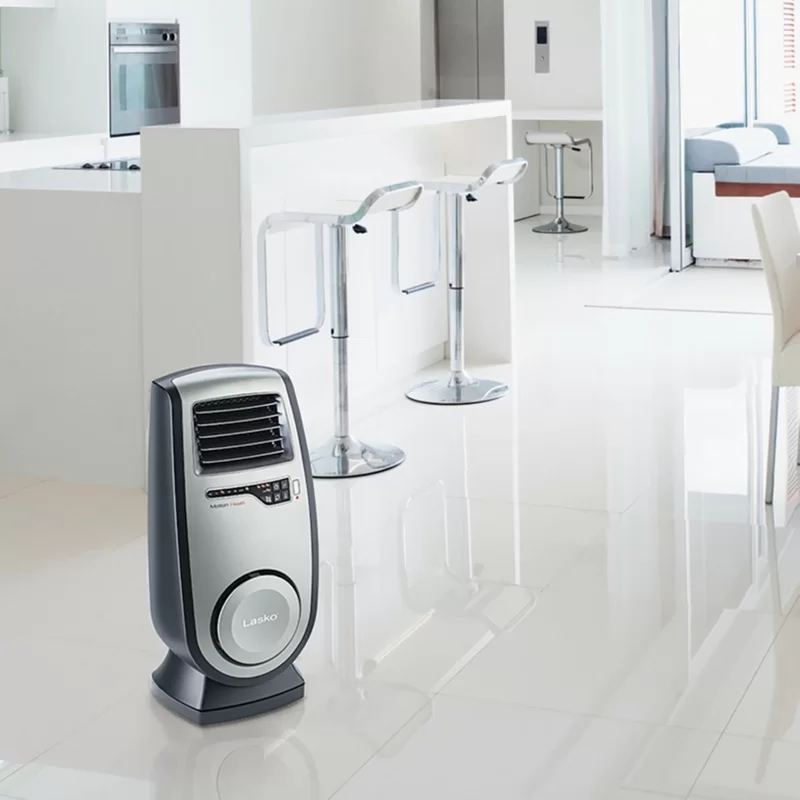 Lasko CC23150 Motion Heat 1500-Watt Electric Ceramic Portable Space Heater with Remote Control and SaveSmart Technology