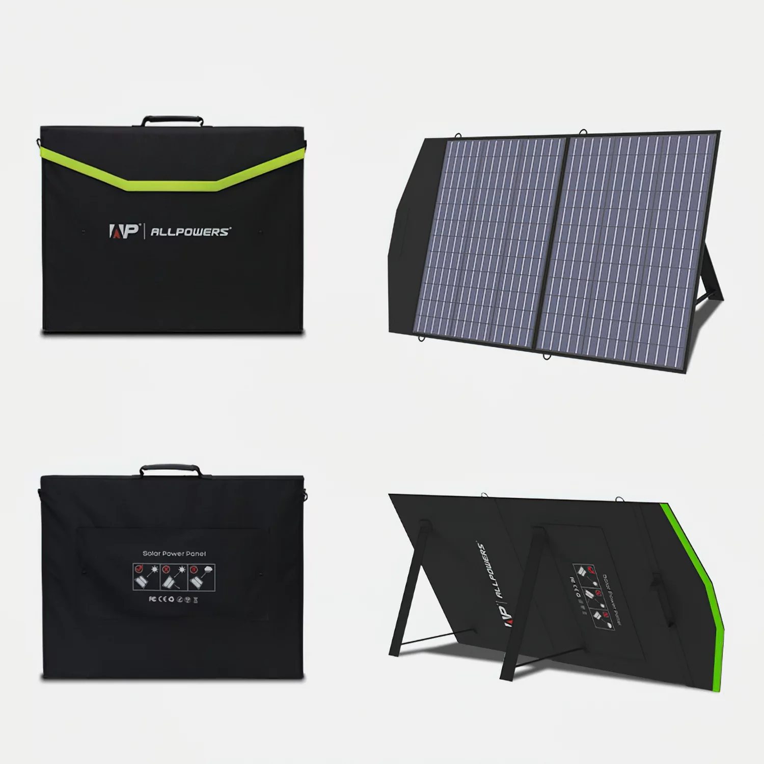 ALLPOWERS Beige R600 Portable Solar Generator Kit. 100W Foldable Solar Panel with 600 Watt 299Wh LiFePO4 Power Station. Solar Battery Charger for Camping. Home Backup. CAPA. Power Outage. Off-Grid