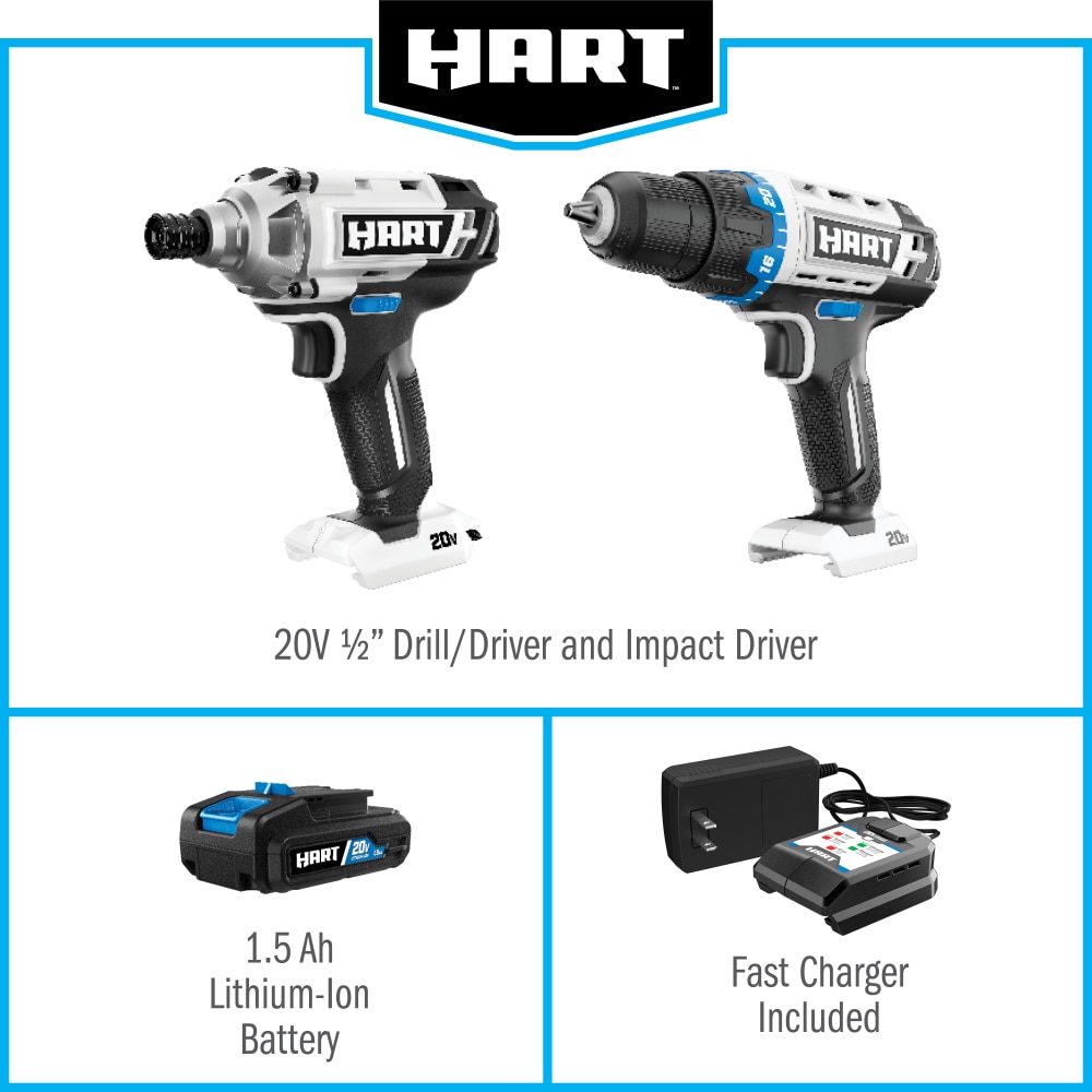 20 volt cordless 2 piece 12 inch drill and impact driver combo kit 1 15ah lithium ion battery 3213