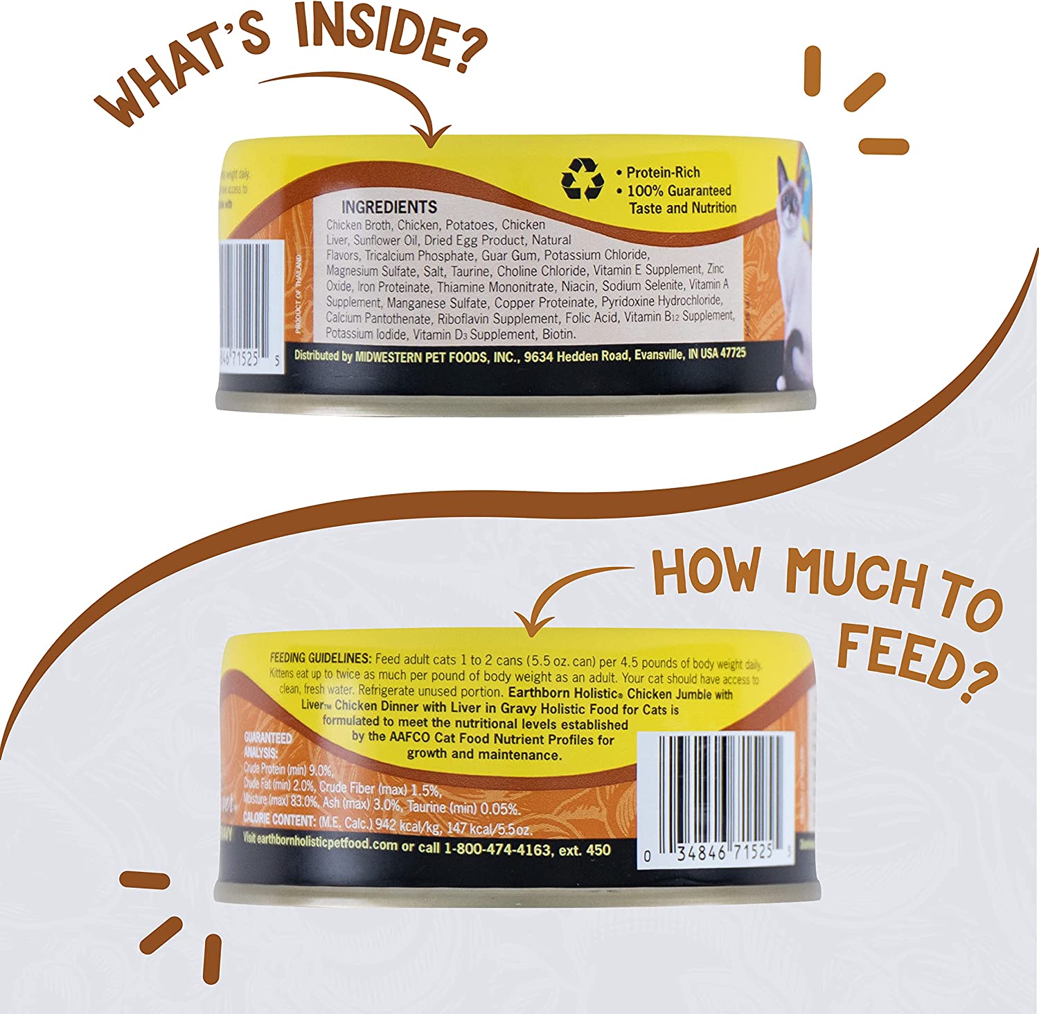 Earthborn Holistic Grain Free Chicken Jumble with Liver Canned Cat Food 5.5-oz, case of 24