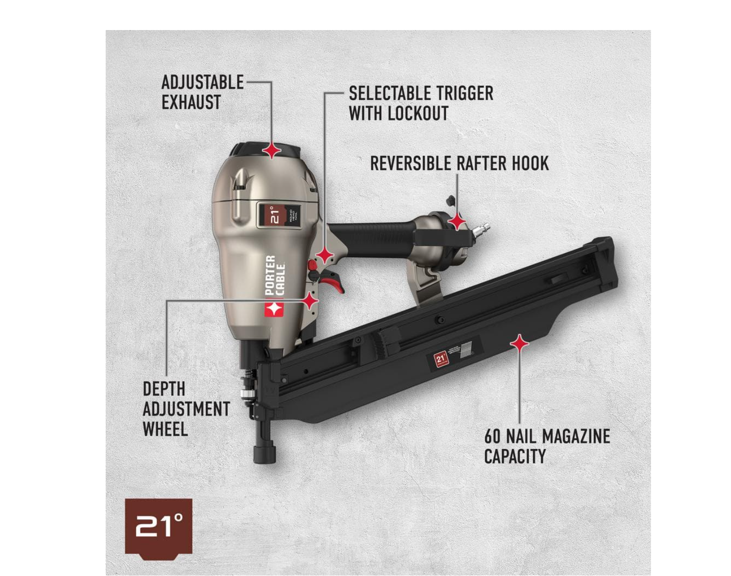 Porter-Cable FR350B 21-Degree 3-1/2 in. Full Round Framing Nailer