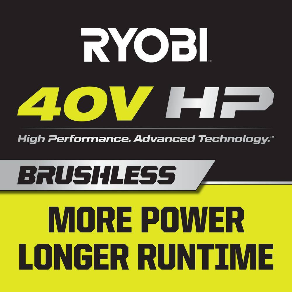 RYOBI RY40550-2B 40V HP Brushless 16 in. Battery  Chainsaw with (2) 4.0 Ah Batteries and (1) Charger
