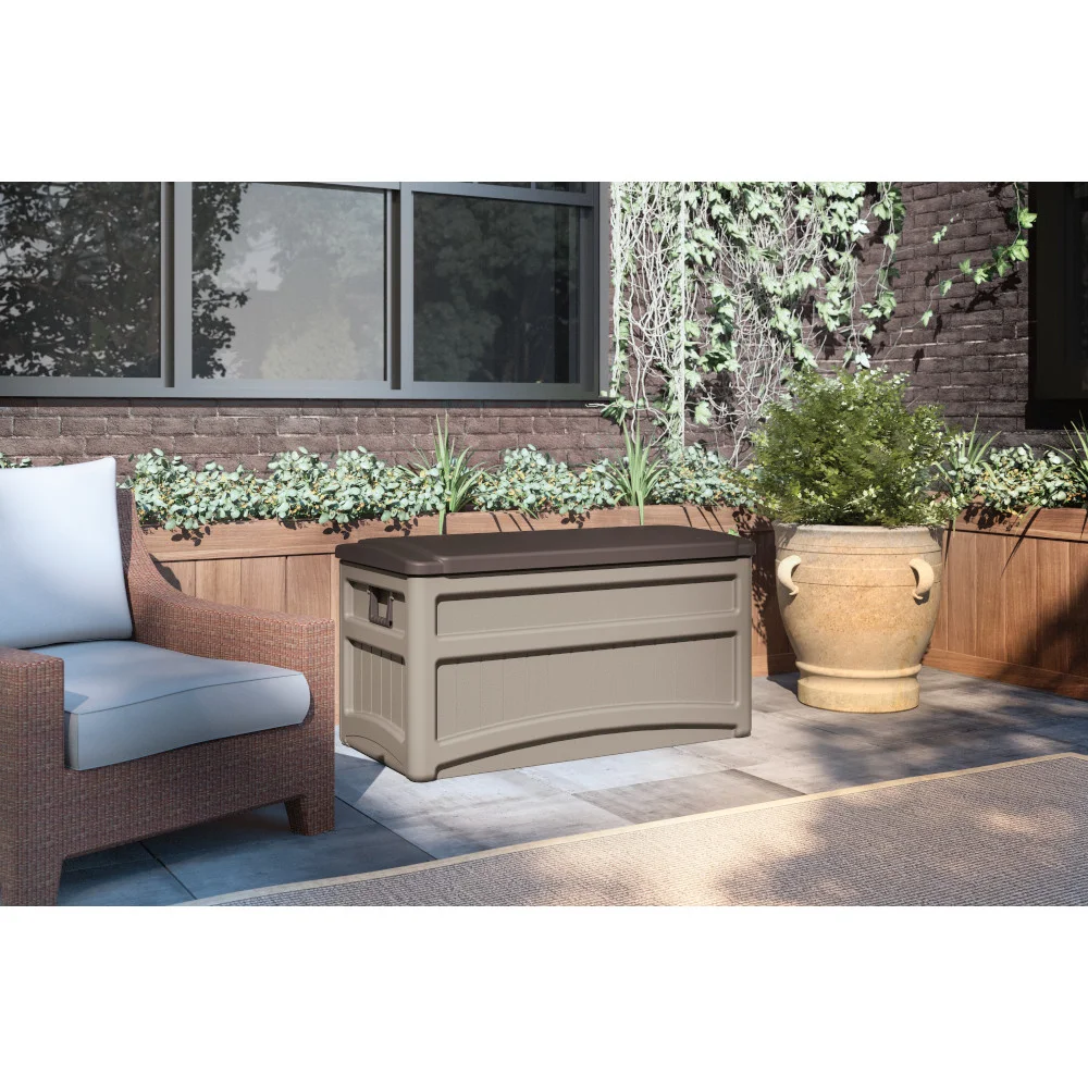 Suncast DB8000B Deck Box, Deluxe, Light Taupe