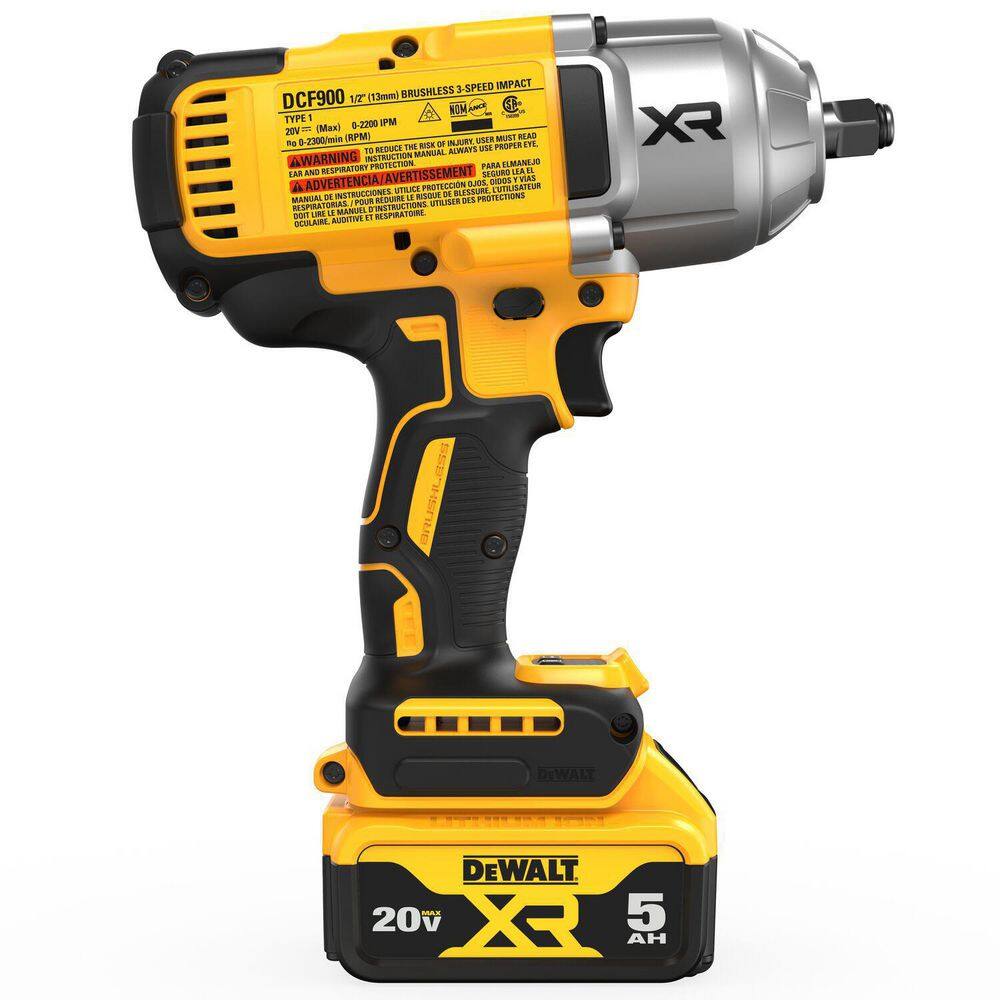 DEWALT DCF900P1 20V MAX Lithium-Ion Cordless 1/2 in. Impact Wrench Kit