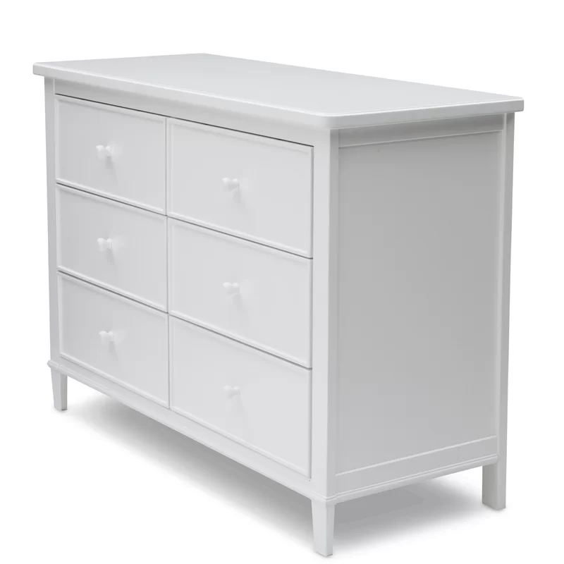 Delta Children 79706-100 Haven 6 Drawer Dresser, Greenguard Gold Certified, White