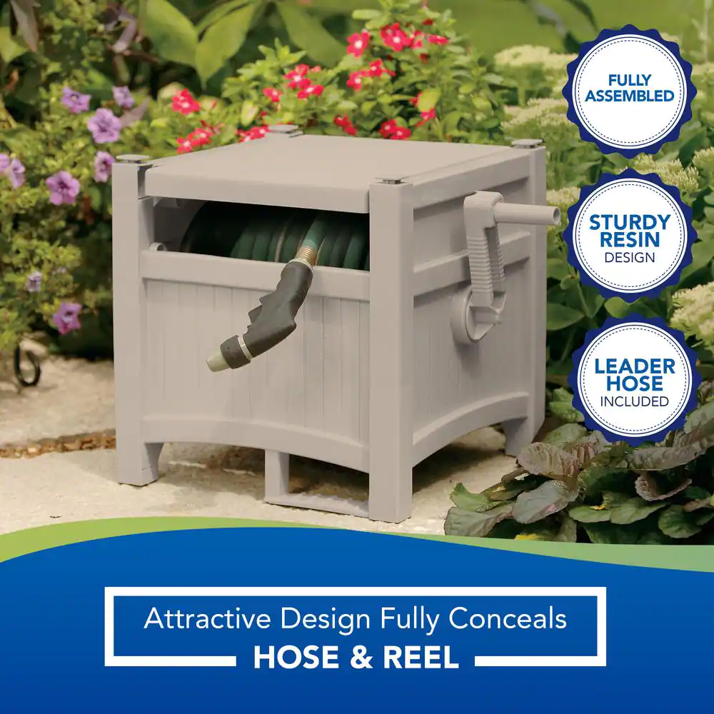 Suncast CPLPHH100D 100 ft. Hose Hideaway, Taupe