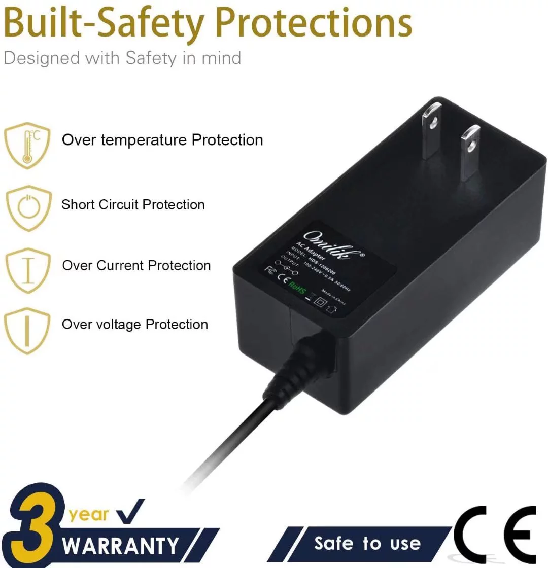 Omilik AC Adapter compatible with GPX TVP75 CD TV Boombox CD Player AM FM Radio Power Charger PSU