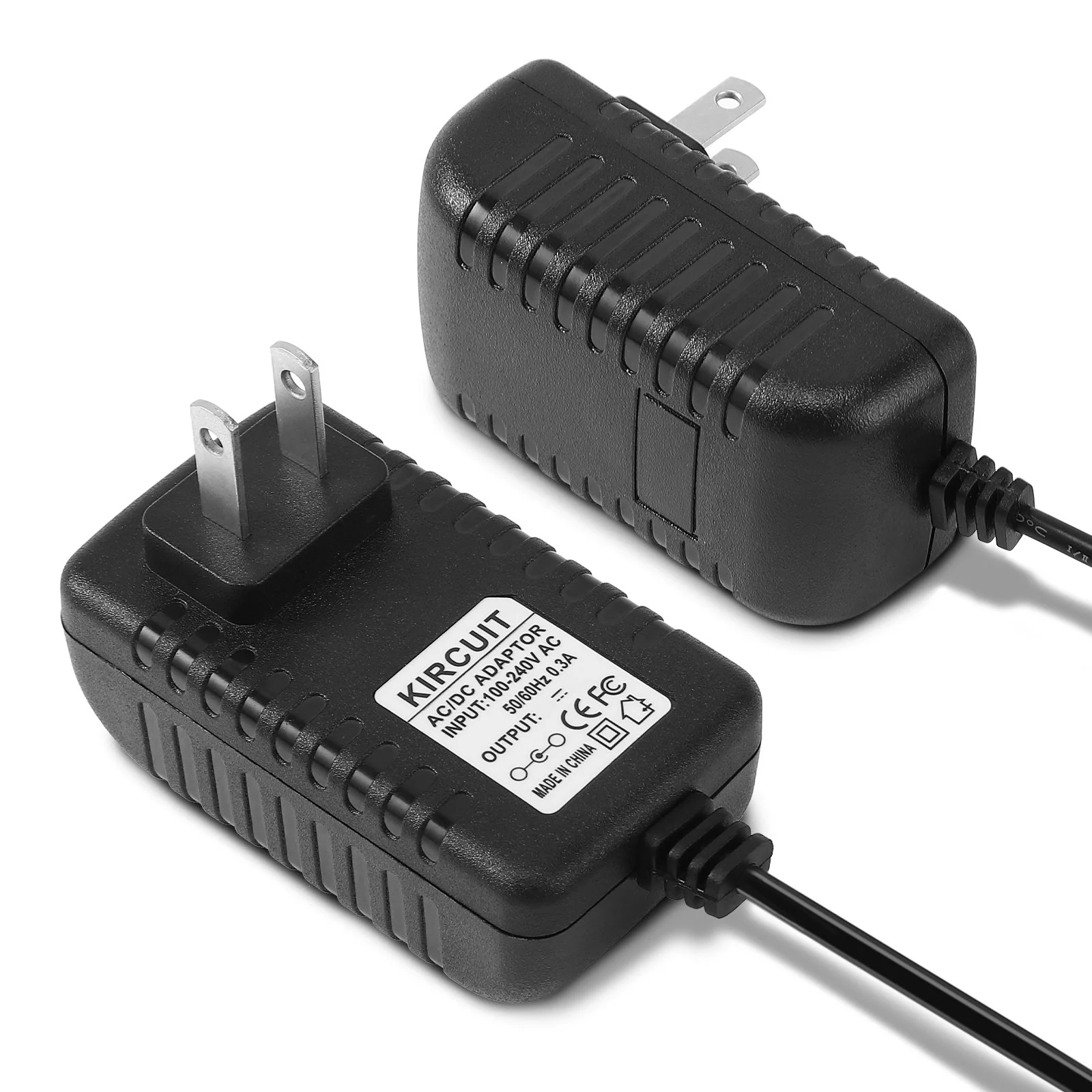 Kircuit 2A AC/DC Power Charger Adapter Replacement for GPX Mobile Portable TV TD930 B TD930R TD930S