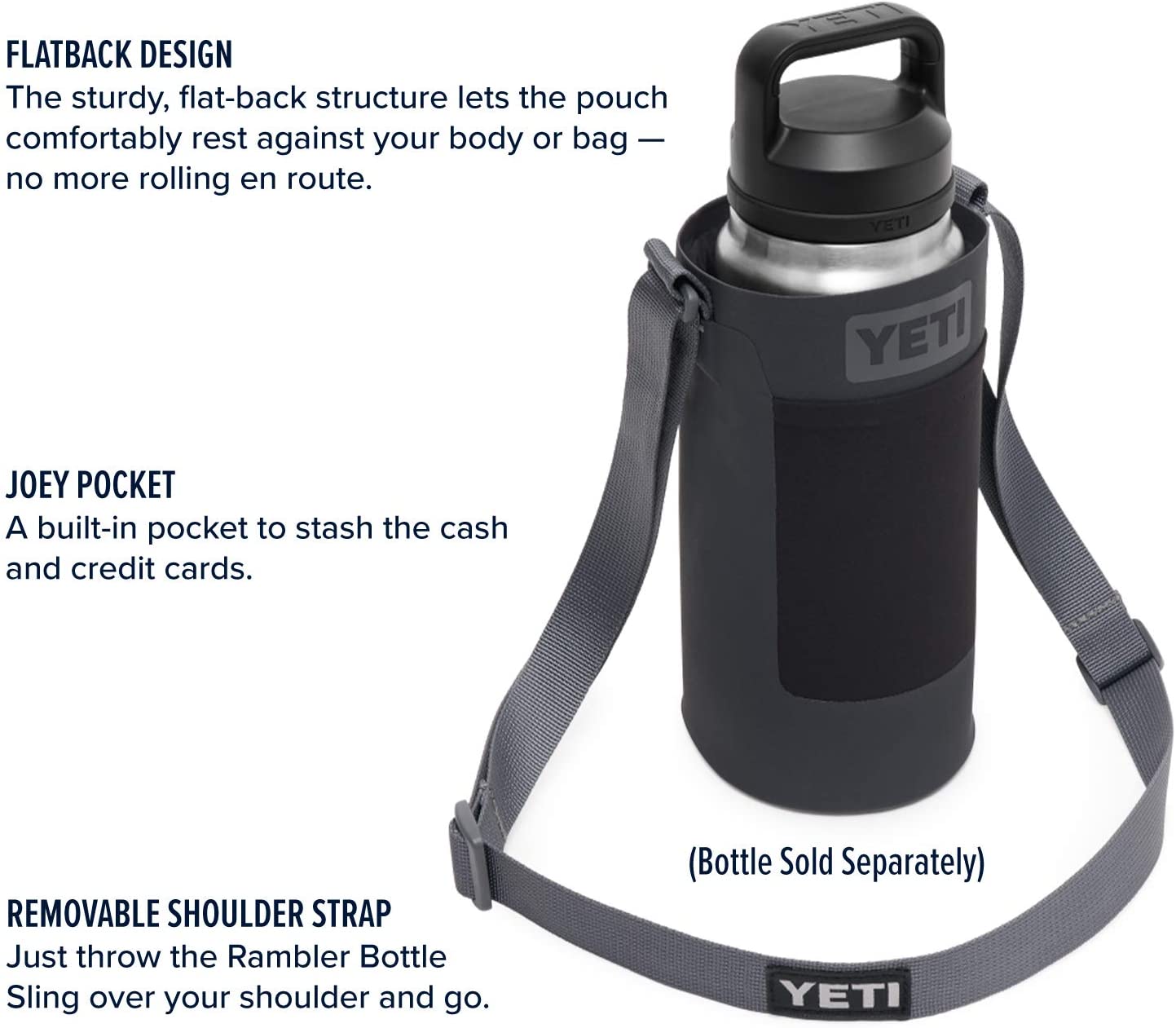YETI Rambler Bottle Sling, Charcoal