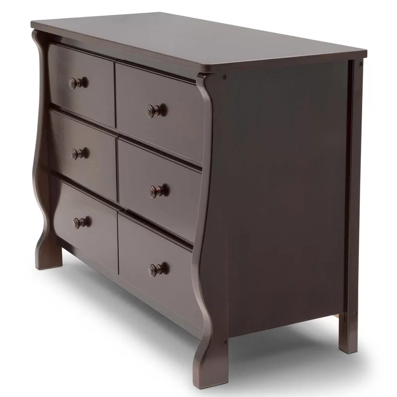 Delta Children 70816-207 Universal 6 Drawer Dresser, Greenguard Gold Certified, Dark Chocolate