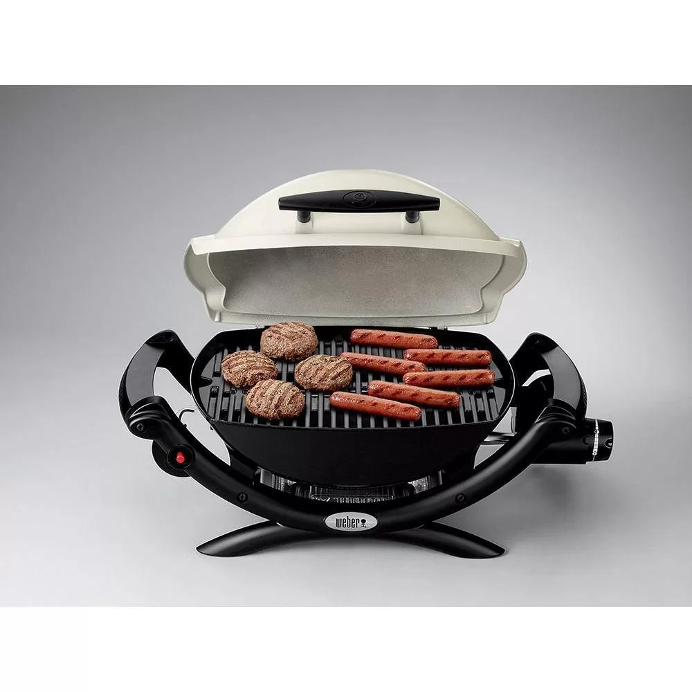 Weber 50060001 Q 1000 1-Burner Portable Propane Gas Grill in Titanium